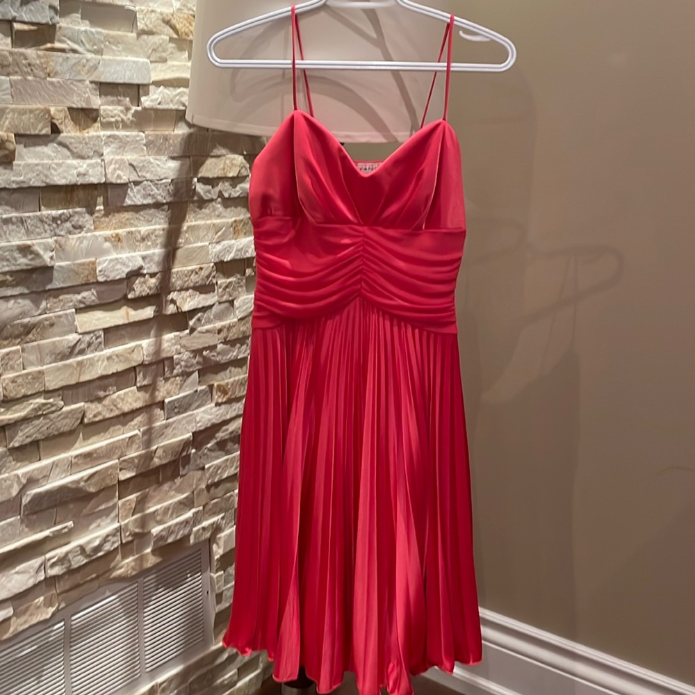 Laura Petites pink pleated dress